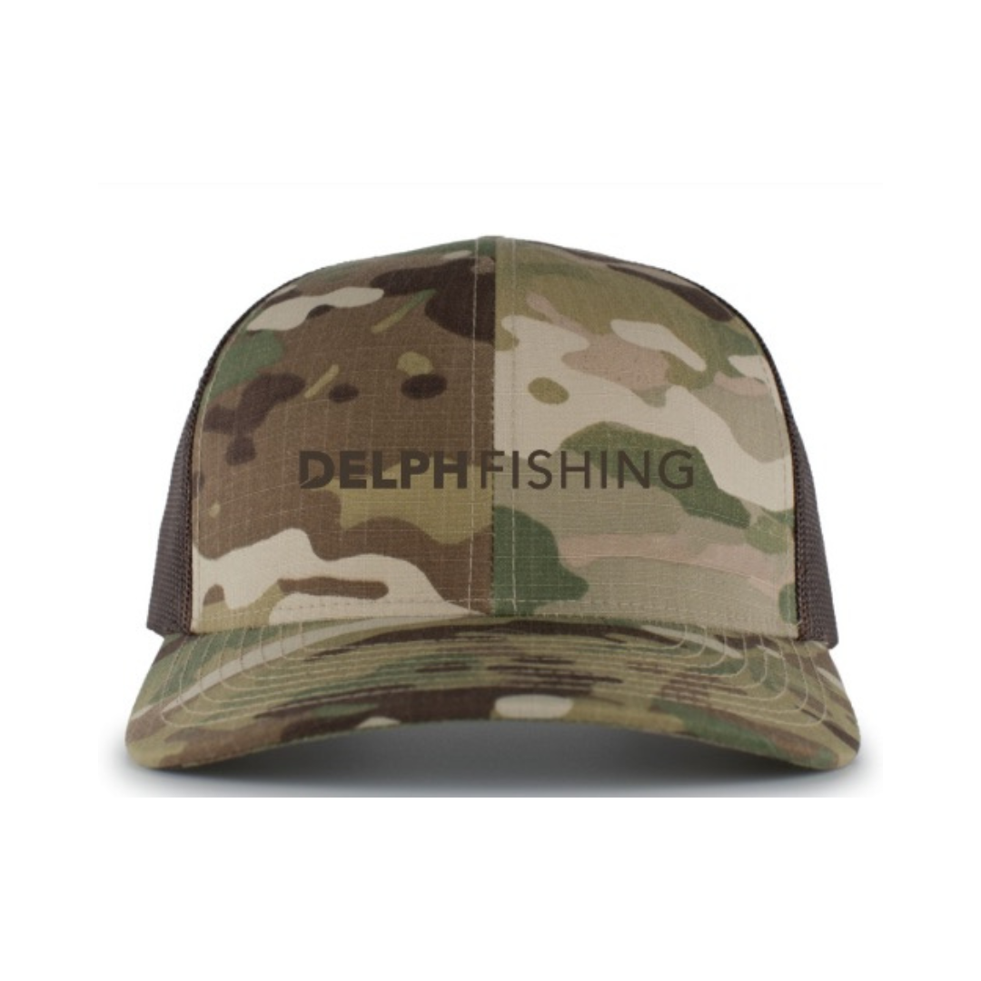 DELPH FISHING CAMO EMBROIDERED SNAPBACK HAT