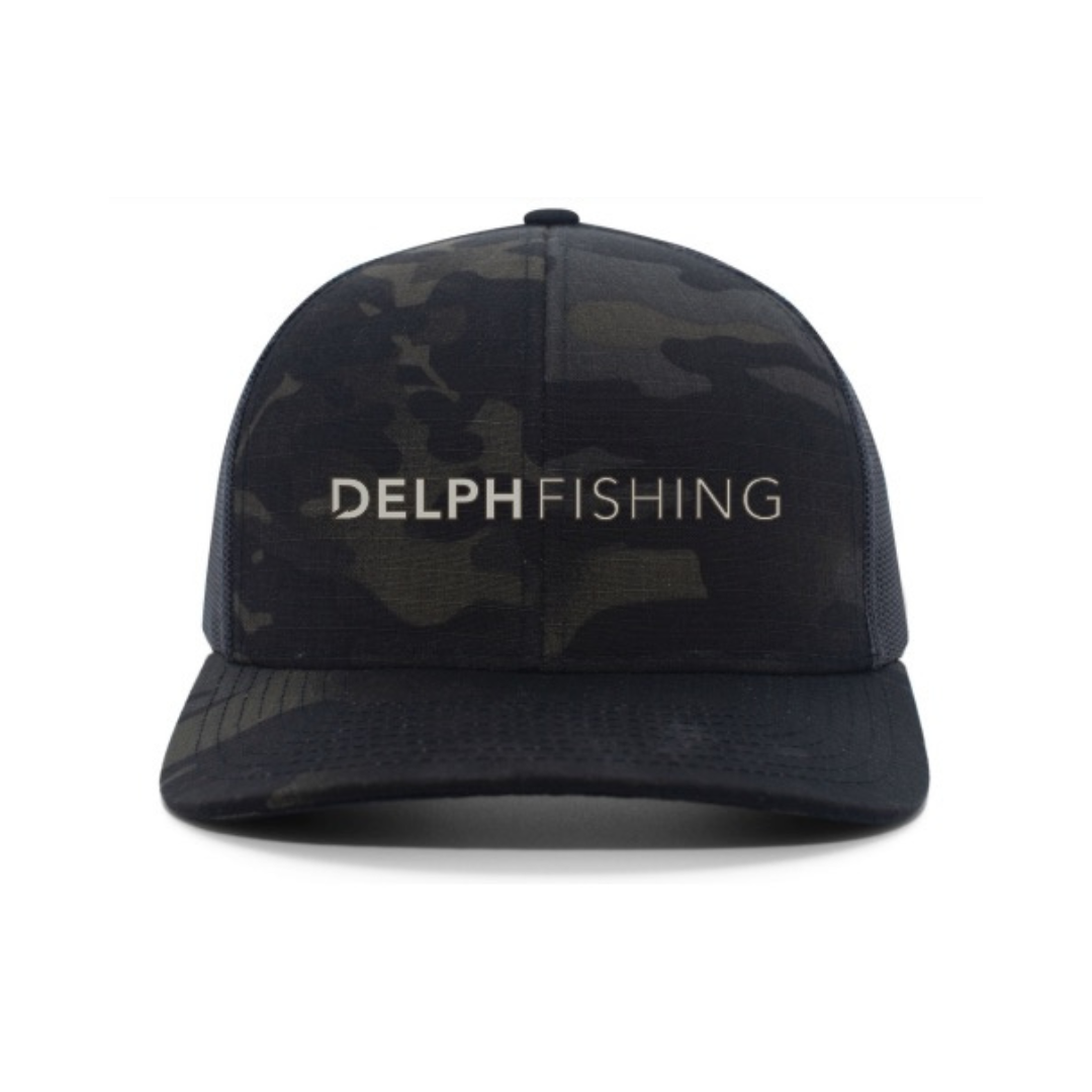 DELPH FISHING CAMO EMBROIDERED SNAPBACK HAT